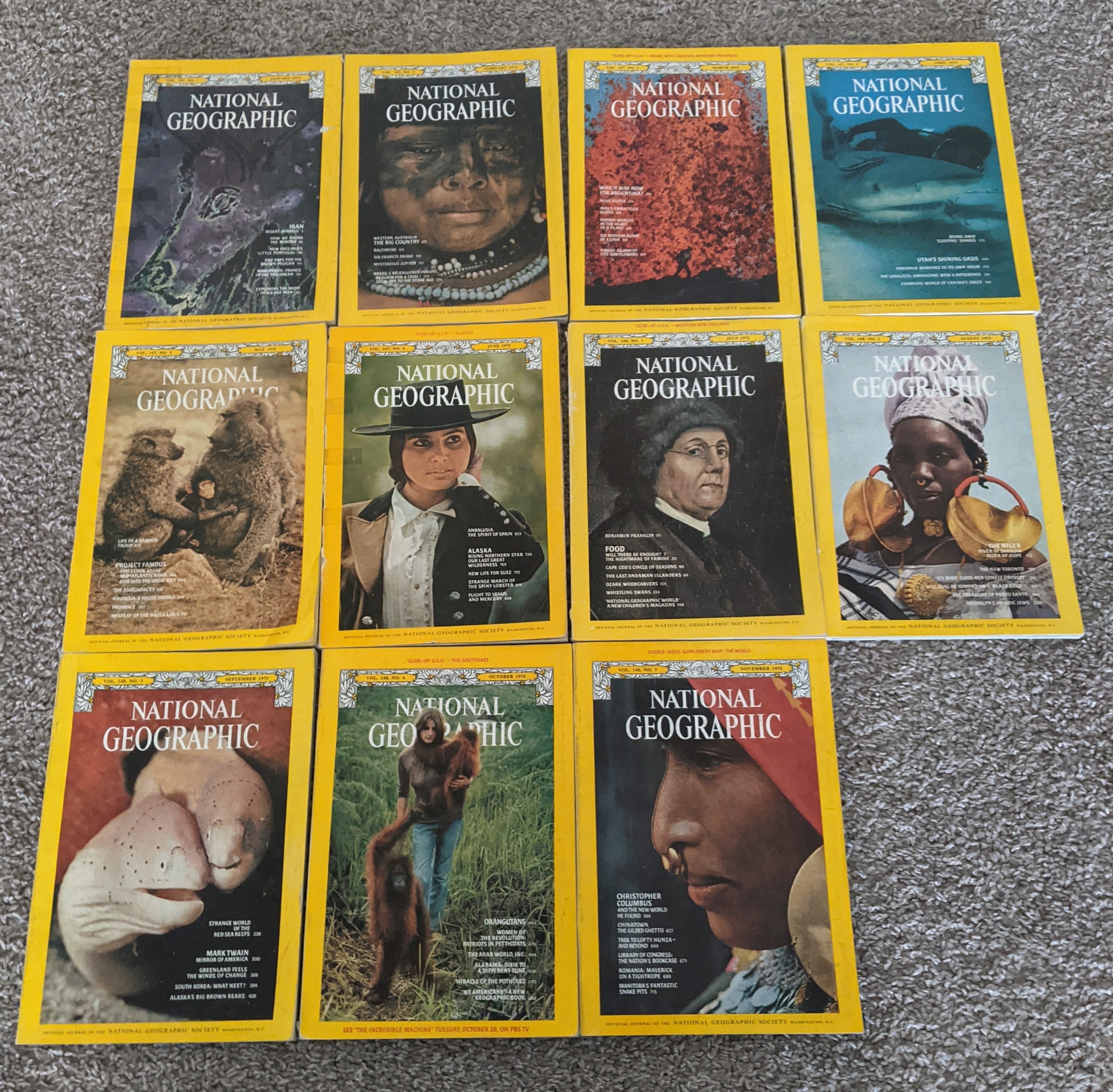 1975 & 1976 National Geographic Magazines - Etsy