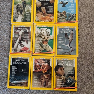 1969, 1970, 1971 & 1972 National Geographic Magazines