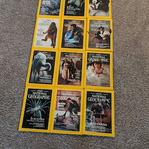 1990, 1991 & 1992 National Geographic Zeitschriften