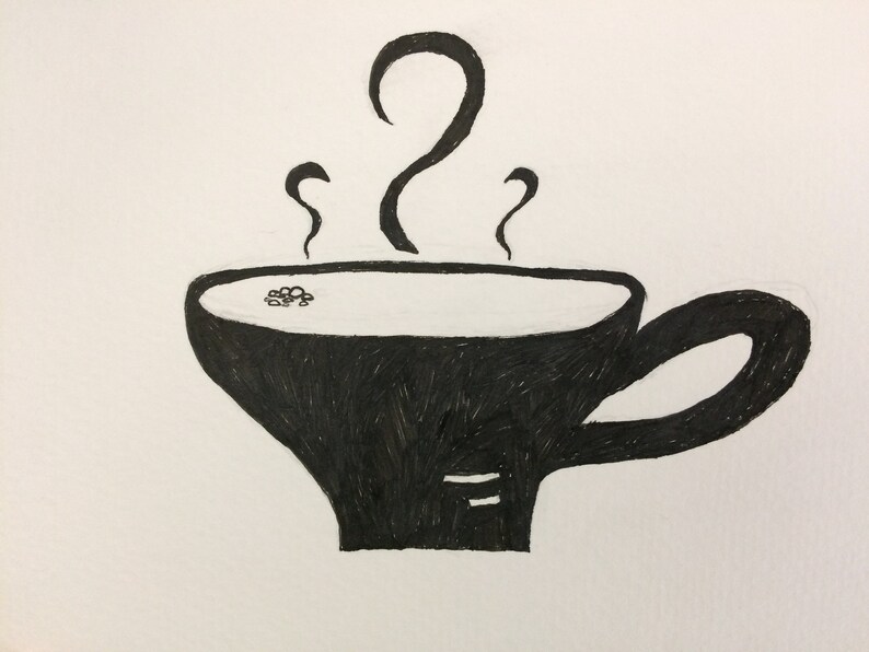 Set of 4 Coffee Note Cards