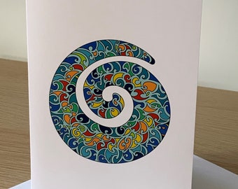 CARD – Koru Greetings Card: Māori Symbol of New Beginnings & Growth