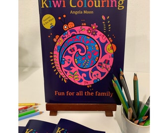 Kiwi Colouring Book - Te Reo Māori Great for kids age 5yrs through to adult. Coloring Book New Zealand Aotearoa Children's Maori culture