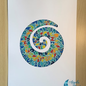 NOUVELLE IMPRESSION 'Koru' A4 ou A3 (A4 s’adapte également en 8x10 »)