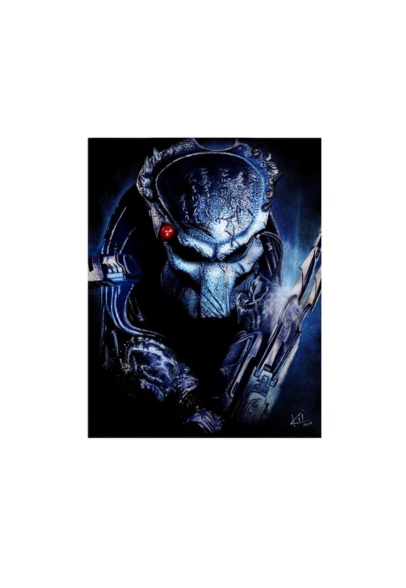 Realistic Portrait Drawing Predator Dessin Réaliste En Couleur Colored Pencils Print