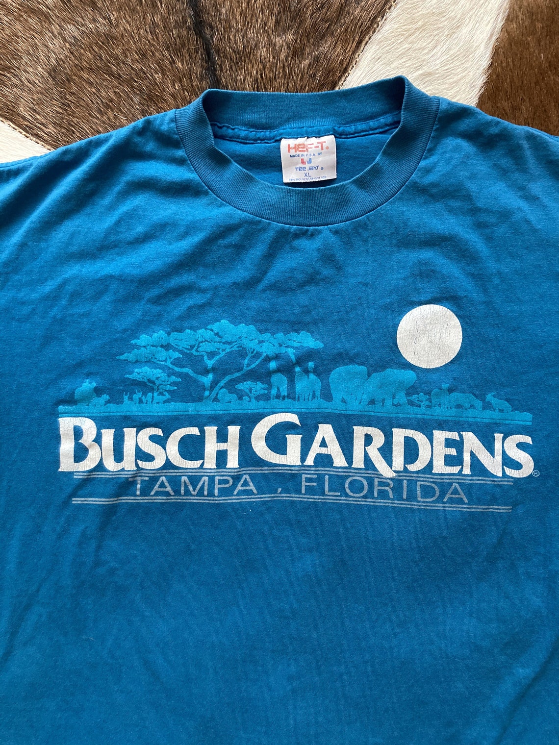 Vintage 80s/1980s Busch Gardens Tampa Florida T-Shirt | Etsy