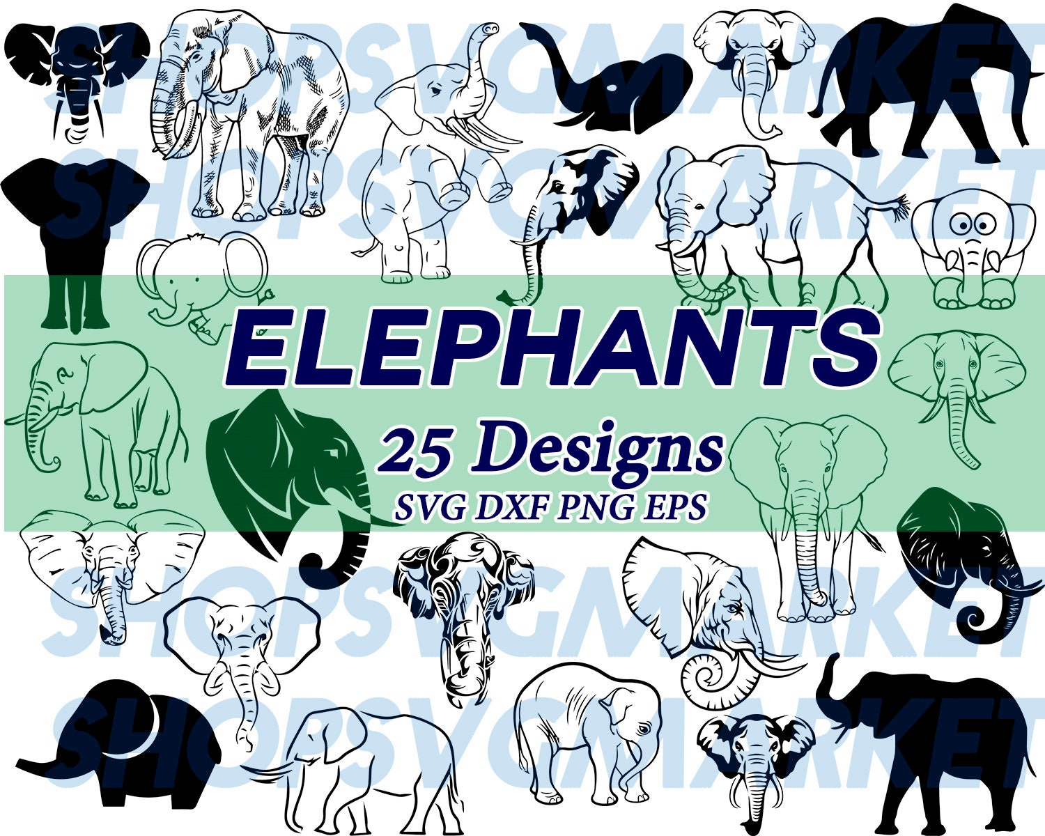 Elephant Svg African Animal Svg Wildlife Svg Elephant Etsy