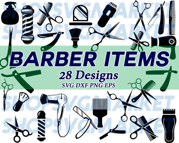 Barber Svg Barber Tool Svg Salon Svg Hairdresser Svg Comb Etsy