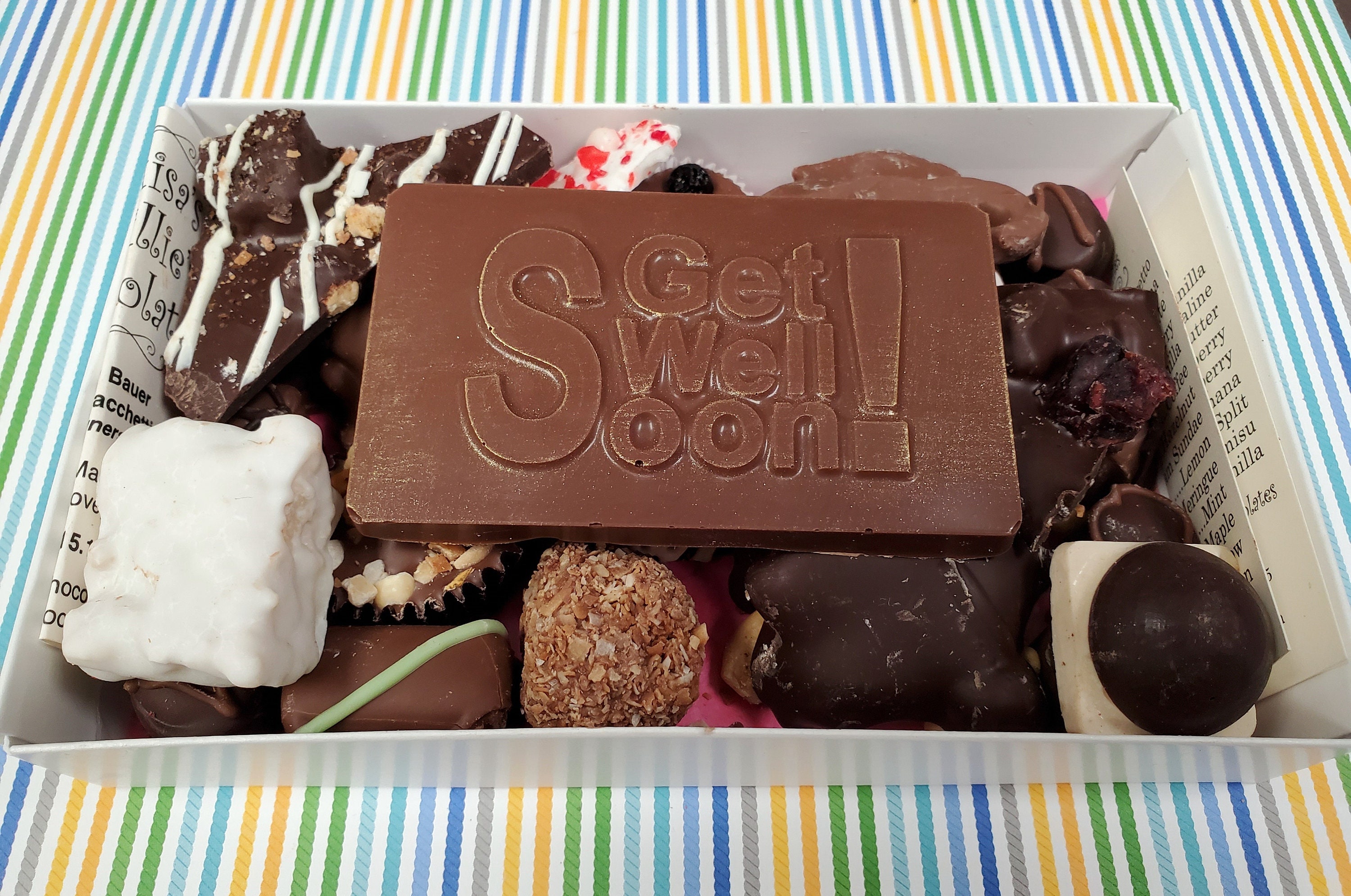 Chocolate Get Well Soon Gift Box Assortment Etsy