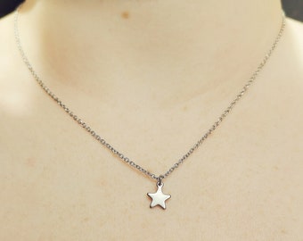 Dainty Stainless Steel Star Necklace: Celestial Jewelry Gift