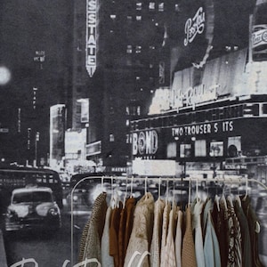 Broadway Wandbild - abnehmbare Tapete, Design, Wandbespannung, wiederverwendbar, New York, Wall Street, Stadtbild, Nyc, Manhattan, Großstadt, dunkel #52
