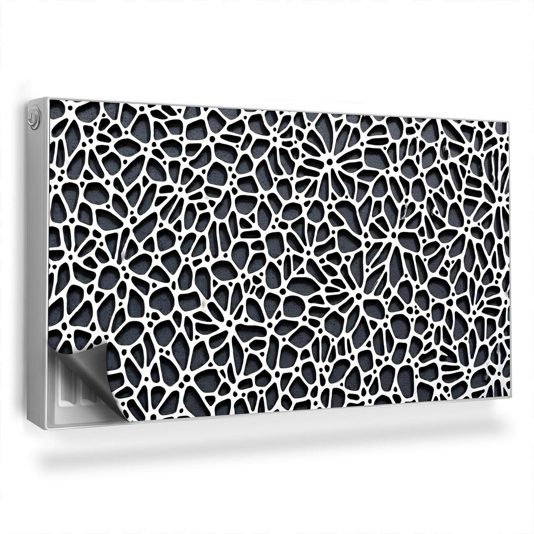 Openwork, White, Biological Structure Radiator Cover, Gray Magnet Mat ...
