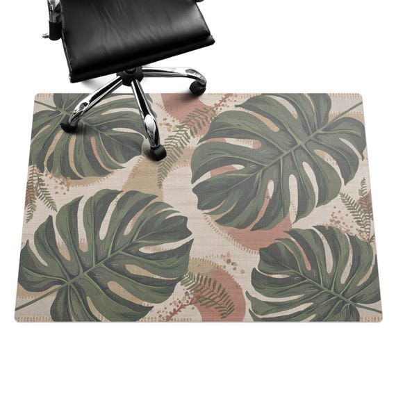 Retro Monstera Bltter Brostuhl Matte, Grne Stuhl Matte, Brostuhl  Bodenschoner, Pflanzen Stuhl Bodenschoner, Schreibtischstuhl Matte - Etsy  sterreich