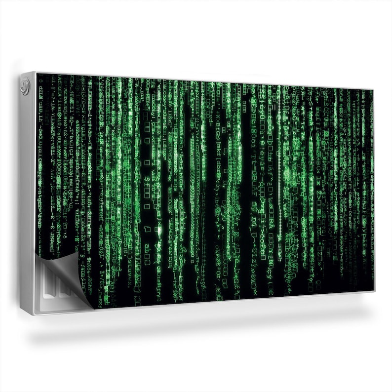 Computer Programming World Green Code Radiator Cover, Green Magnet Mat, Heating Cover, Mat For Radiator image 1
