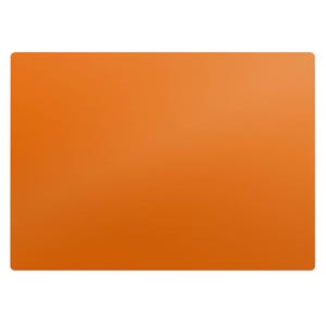 May include: A solid orange cutting mat.