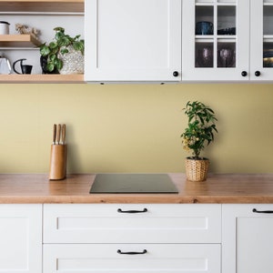 Yellow Colour Panel Stickers, Self Adhesive Panels, Solid color Panel Stickers, Yellow Decal Decor, Wall Panel Stickers