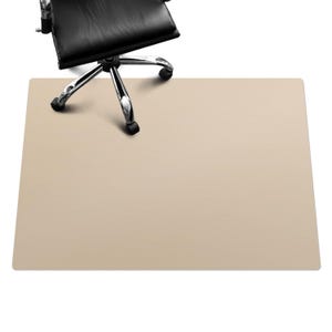 Color Beige Chair Floor Protector, Beige Desk Chair Mat, Computer Chair Mat, Pattern Office Chair Mat, Chair Mat