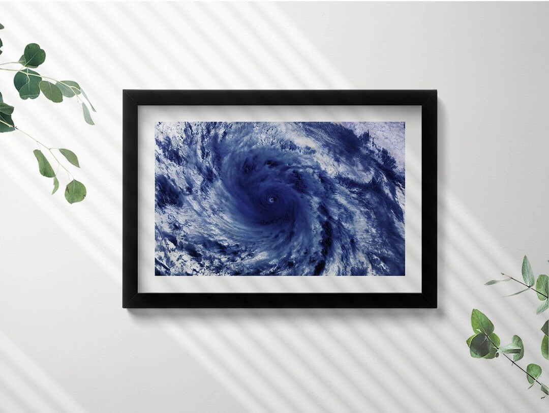 Nasa Photo - Cloud Vortex From Space Wall Art in Frame, Earth and Space ...