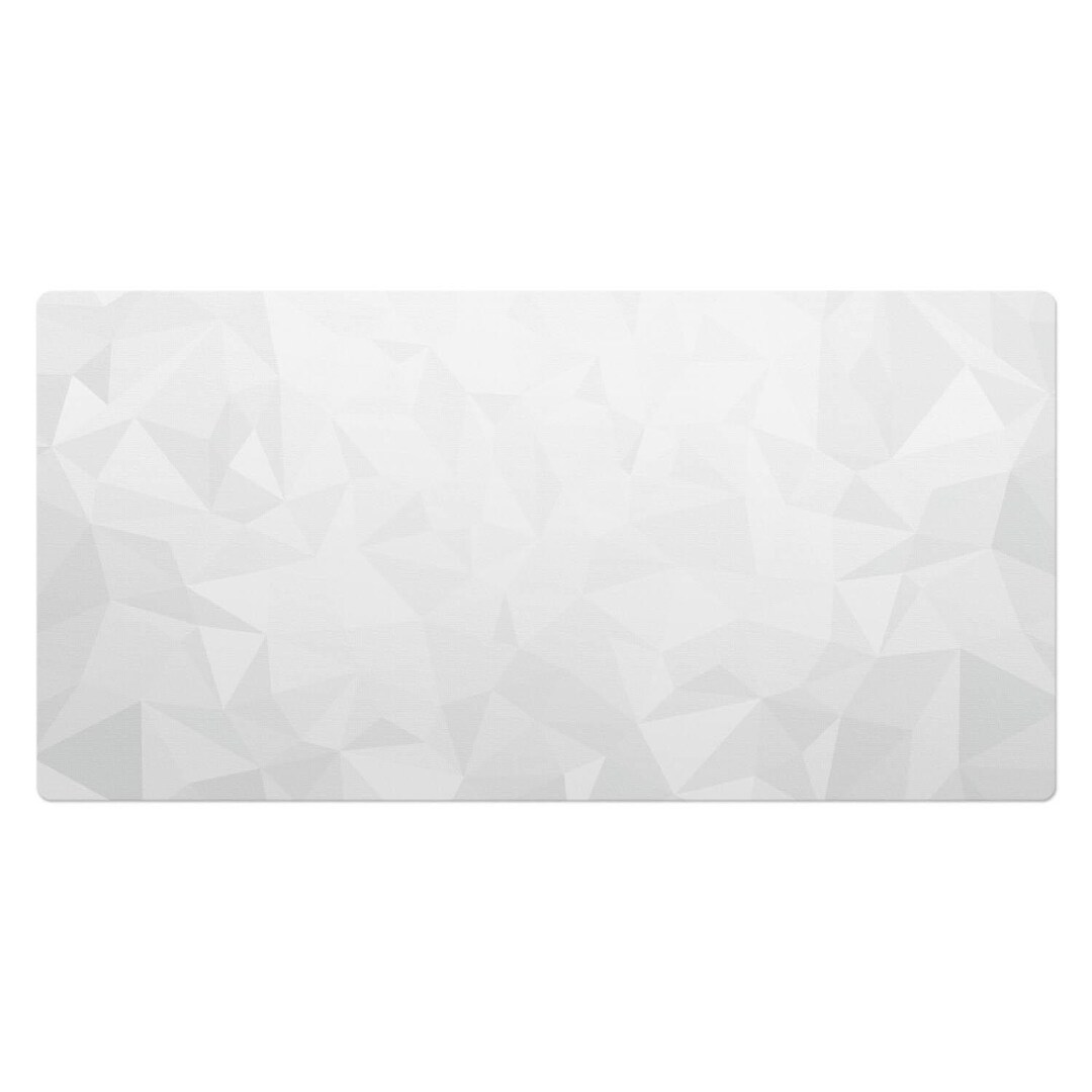 Geometric Background Desk Mat, White Desk Pad, PVC Table Protectors ...