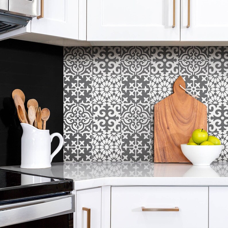 Gray Color Table Sticker Gray Tiles Panel Stickers, Removable Panels, Mosaic Panel Stickers ...