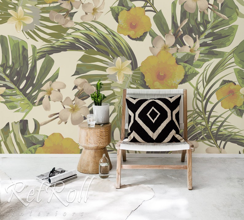 Tropical Dream Removable Wallpaper Wall Covering Self Etsy