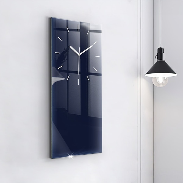 Dark Blue Wall Clock Etsy