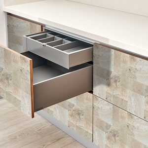Stone floor Furniture Veneer, Texture Adhesive Foils, Texture Furniture Covering, Beige Furniture Decals, Waterproof Sticker