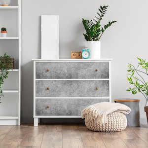 Darkened concrete Furniture Veneer, Texture Adhesive Foils, Texture Furniture Covering, Gray Furniture Decals, Waterproof Sticker