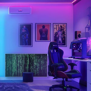 Computer Programming World Green Code Radiator Cover, Green Magnet Mat, Heating Cover, Mat For Radiator image 2