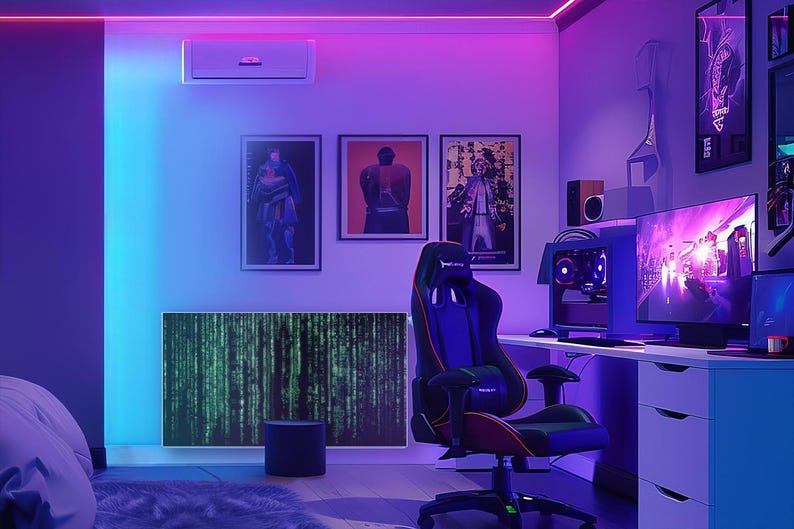 Computer Programming World Green Code Radiator Cover, Green Magnet Mat, Heating Cover, Mat For Radiator image 2