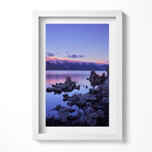 Mono Lake California Usa Wall Art in Frame, Landscape Framed Art, Blue Wall Art, Home Decorations