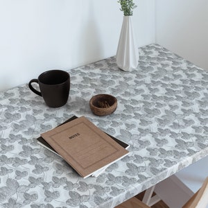 Small leaves Furniture Veneer, Texture Adhesive Foils, Plants Furniture Covering, Gray Furniture Decals, Waterproof Sticker