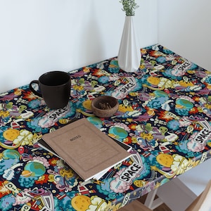 Cosmic pattern Furniture Veneer, Texture Adhesive Foils, Kids Furniture Covering, Multicolor Furniture Decals, Waterproof Sticker