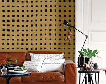 Irregular Checker - removable wallpaper, retro print, modern wallpaper, abstract wallpaper, minimalist wallpaper peel and stick #111