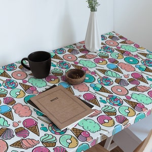 Cartoon sweets Furniture Veneer, Texture Adhesive Foils, Food Furniture Covering, Multicolor Furniture Decals, Waterproof Sticker