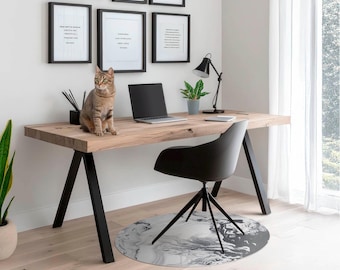 Alfombrilla para silla de escritorio con espirales abstractos, alfombrilla para silla de ordenador en escala de grises, alfombrilla para silla de oficina, alfombrilla para silla con abstracción, protector de suelo para silla gaming