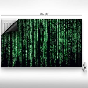 Computer Programming World Green Code Radiator Cover, Green Magnet Mat, Heating Cover, Mat For Radiator image 5