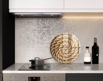 Rope Cutting Board, Tempered Glass Chopping Board, Brown Kitchen Decorations, Large Chopping Board, Round Cutting Board