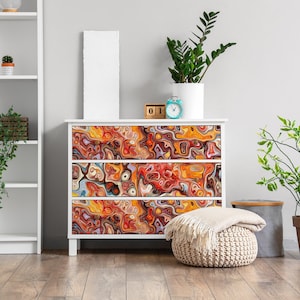 Spotted pattern Furniture Veneer, Texture Adhesive Foils, Abstraction Furniture Covering, Multicolor Furniture Decals, Waterproof Sticker