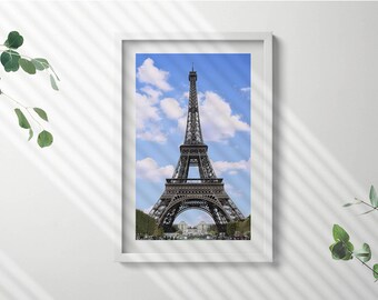 花の中のエッフェル塔 - パリ、フランス 額入りアート、額入り風景