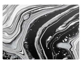 Alfombrilla para silla de oficina con ondas abstractas, alfombrilla en escala de grises, protector de suelo para silla de oficina, protector de suelo para silla con abstracción, alfombrilla para silla de escritorio