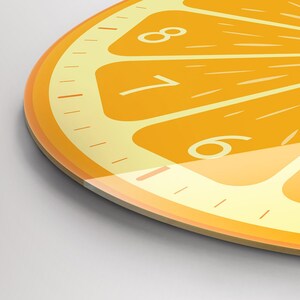 Clock Juicy Orange, Foods and Drinks Orange Hanging Clock, Unique ...
