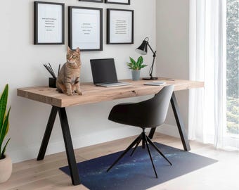 Alfombrilla para silla de oficina con diseño de noche estrellada, alfombrilla azul marino, protector de suelo para silla de oficina, protector de suelo para silla Cosmos, alfombrilla para silla de escritorio