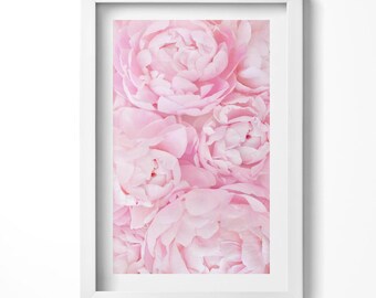 Blooming Flowers Wall Art in Frame, Flowers and plants Framed Art, Pink Wall Art, Home Decorations