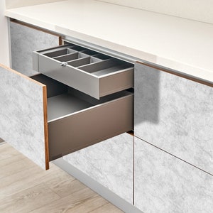 Gray raw wall Furniture Veneer, Texture Adhesive Foils, Texture Furniture Covering, Gray Furniture Decals, Waterproof Sticker