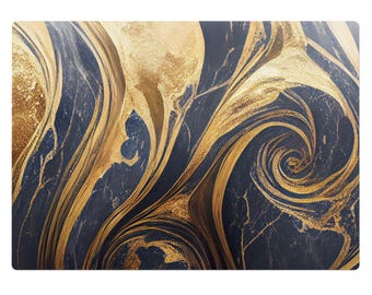 Protector de suelo para silla de oficina con espirales abstractos, protector de suelo para silla azul marino, alfombrilla para silla de escritorio, alfombrilla de vinilo con diseño abstracto, alfombrilla para silla gaming
