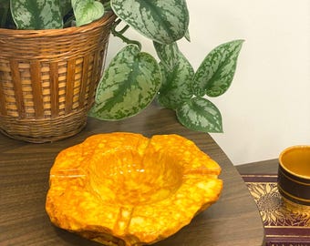 Vintage Ashtray – Mid-Century 1960s Alablaster  (7")