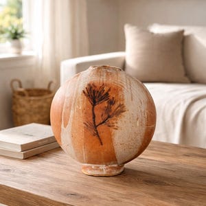 Jarrón de cerámica de estudio moderno orgánico Wabi-Sabi Aniko Stern-Wesel - Artista canadiense