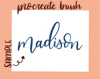 Madison Procreate Brush para Digital Handlettering / Descarga Instantánea / Caligrafía Digital / Caligrafía Pro iPad / Letras Digitales