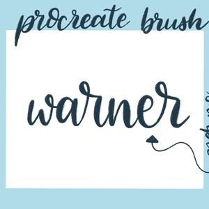 Warner Procreate Brush for Digital Handlettering | Instant Download | Digital Calligraphy | iPad Pro Calligraphy | Digital Lettering