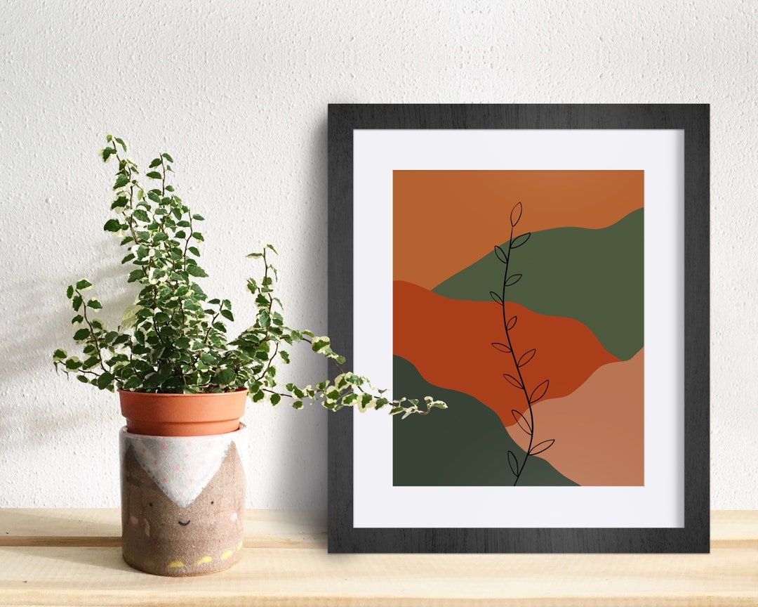 Boho Abstract Digital Print | Printable Wall Art | Home Decor | Office ...